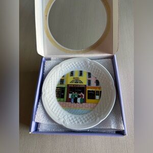 NWT - Six Colorful Decorative 6” Plates with Various Street Scenes